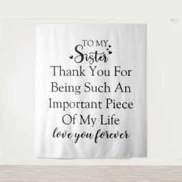 Schwester Dankbarkeit danke, dass du in meinem Leb Wandteppich