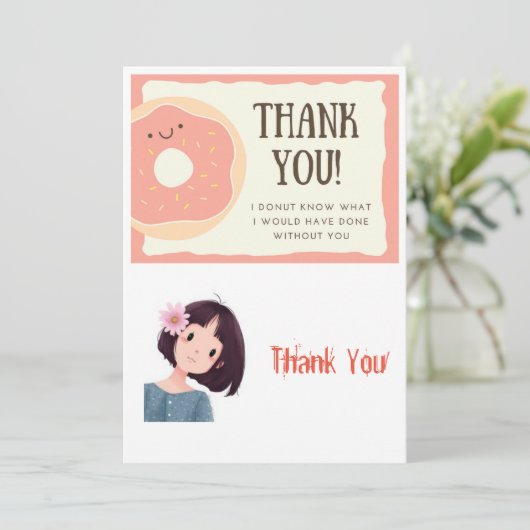 Schwester danke Karte  (Stehend Vorderseite)