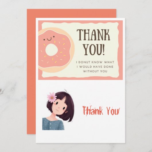 Schwester danke Karte  (Vorne/Hinten)