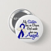 Schwester-Darmkrebs des Engels-2 Button (Vorne & Hinten)