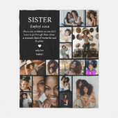 Schwester Definition Foto Collage Fleece (Vorderseite)