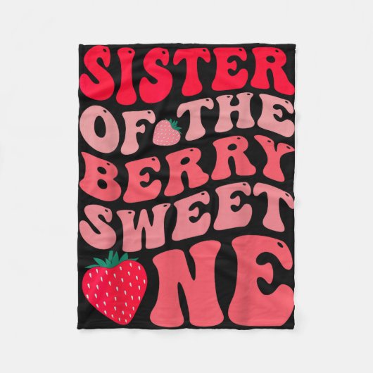 Schwester der beeren süßen Erdbeere zuerst Fleecedecke (Vorderseite)