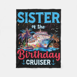 Schwester der Birthday Cruiser Funny Cruise Birthd Fleecedecke