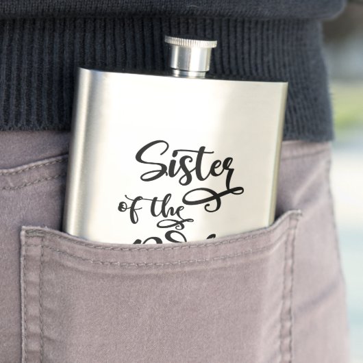 Schwester der Braut Flachmann (Beispiel)