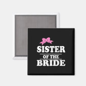 Schwester der Braut-Hochzeitspartei Magnet (Vorderseite/Rückseite)