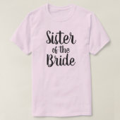 Schwester der Braut T-Shirt (Design vorne)