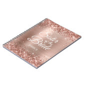 Schwester der Bride Glittery Rose Notizblock (Linke Seite)