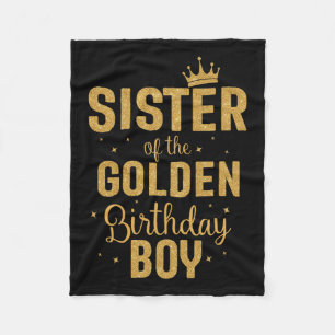 Schwester der Familie Golden Birthday Matching Fleecedecke
