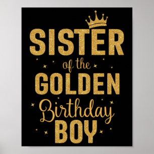 Schwester der Familie Golden Birthday Matching Poster