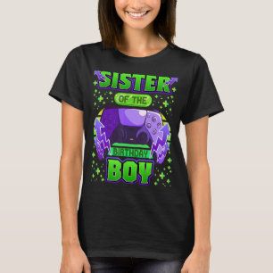 Schwester der Geburtstagsfamilie Video Gamer Bday T-Shirt