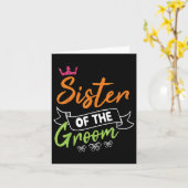 Schwester der Groom Bride glücklich Hochzeit Verhe Karte (Gelbe Blume)