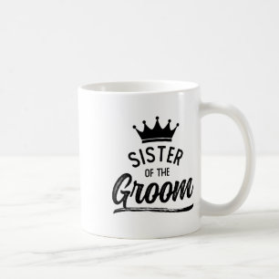 Schwester der Groom Matching Wedding Party Kaffeetasse