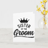 Schwester der Groom Matching Wedding Party Karte (Gelbe Blume)