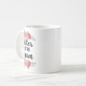 Schwester der Groom Wedding Party Dusche Sis Kaffeetasse (Vorderseite Links)
