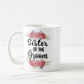 Schwester der Groom Wedding Party Dusche Sis Kaffeetasse (Links)
