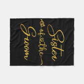 Schwester der Groom Wedding Party Idee für sie Fleecedecke (Vorderseite (Horizontal))