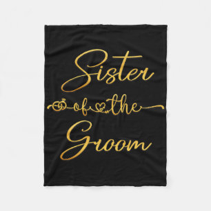 Schwester der Groom Wedding Party Idee für sie Fleecedecke