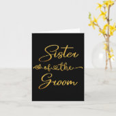 Schwester der Groom Wedding Party Idee für sie Karte (Gelbe Blume)