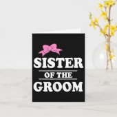 Schwester der Groom Wedding Party Karte (Gelbe Blume)