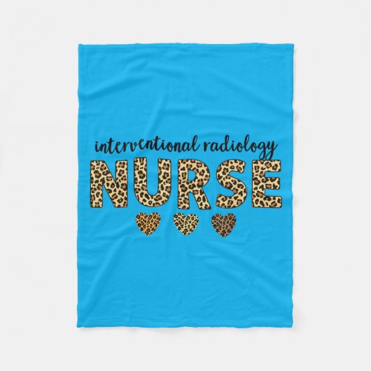 Schwester der interventionellen Radiologie Leopard Fleecedecke (Vorderseite)