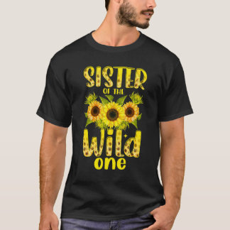 Schwester der wilden 1. Geburtstagsblume T-Shirt