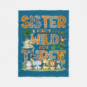 Schwester der Wildnis & Three Zoo 3. Geburtsta Fleecedecke