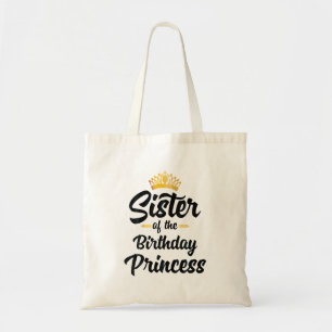 Schwester der zum Geburtstag passenden Prinzessin Tragetasche