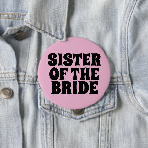 SCHWESTER DES ABZEICHENS DER BRIDE-RUNDPINKTASTE BUTTON