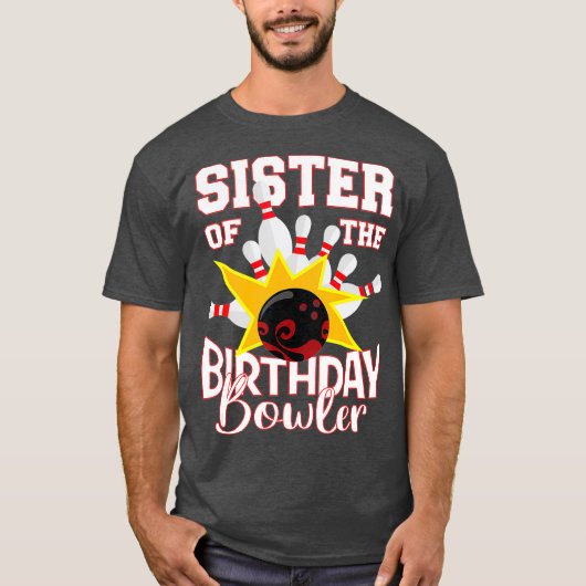 Schwester des Bowler Kid Bowling Party T-Shirt (Vorderseite)