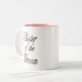 Schwester des Bräutigam-noblen Brauns Zweifarbige Tasse (Vorderseite Links)