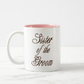 Schwester des Bräutigam-noblen Brauns Zweifarbige Tasse (Links)