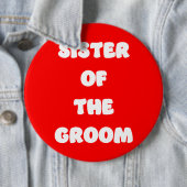 Schwester des Bräutigams Button (Beispiel)