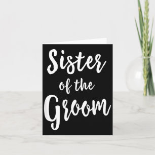 Schwester des Bräutigams Hochzeitsprobe Braut- Karte