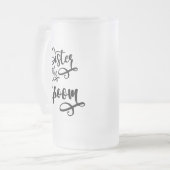 Schwester des Bräutigams Mattglas Bierglas (Vorderseite Links)