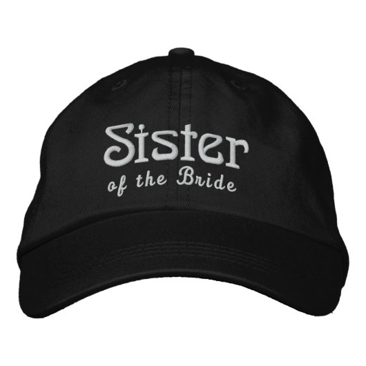 SCHWESTER DES BRIDE-Individuellen Namens BLACK B3 Bestickte Kappe (Vorderseite)