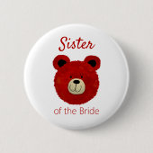 Schwester des Bride Teddybear Button (Vorderseite)