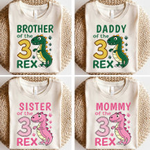 Schwester des Drei-Rex-Dinosaurier-Geburtstags