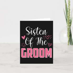 Schwester des Ehepaars der Groom-Familie T Karte