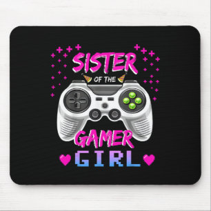 Schwester des Gamer-Girl-Videospiel-Geburtstags  Mousepad
