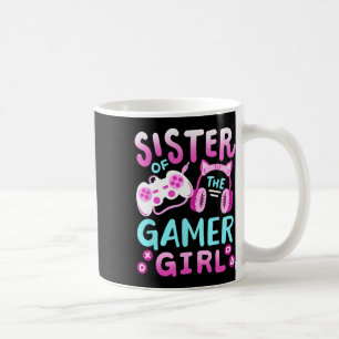 Schwester des Gamer Girls Groovy Geburtstags-Video Kaffeetasse
