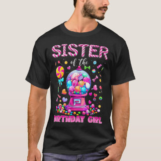 Schwester des Geburtstagmädchens Süßigkeiten Gebur T-Shirt