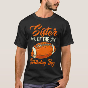 Schwester des Geburtstags-Boy-Fußball-Viertel T-Shirt