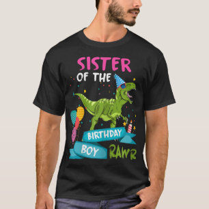 Schwester des Geburtstags Boy TRex Matching Dinosa T-Shirt