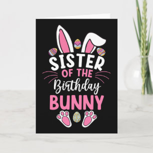 Schwester des Geburtstags-Hasen Ostern Bday Famili Karte