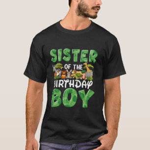 Schwester des Geburtstags Junge zwei Wildfamilien T-Shirt