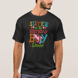 Schwester des Geburtstags Jungen Rawr Rex Dinosaur T-Shirt