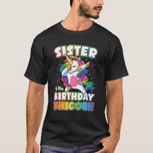 Schwester des Geburtstags Unicorn Dabbing Unicorn T-Shirt