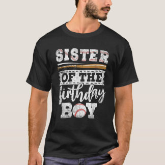 Schwester des Geburtstagsjungen Baseball Baller Ki T-Shirt
