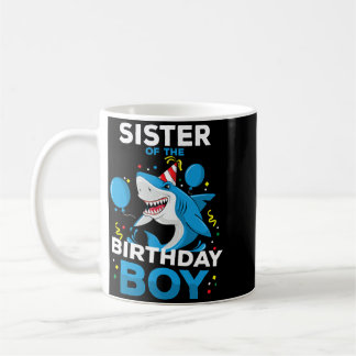 Schwester des Geburtstagsjungen Hai-Ozean-Thema Kaffeetasse