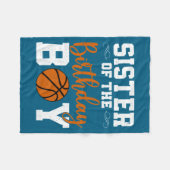 Schwester des Geburtstagsjungen passendes Basketba Fleecedecke (Vorderseite (Horizontal))